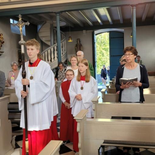 Foto der Messdienraufnahme in St. Mariä Himmelfahrt