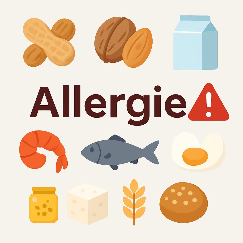 Symbilbild Lebensmittelallergie, erstellt mit Duck-ai-image